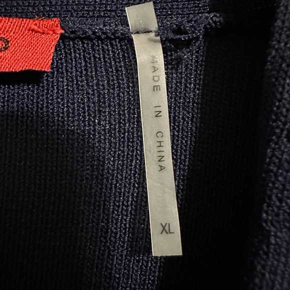 Red Women's Striped Rainbow Open Front Cardigan Multicolor Size XL Career Church - Picture 8 of 9